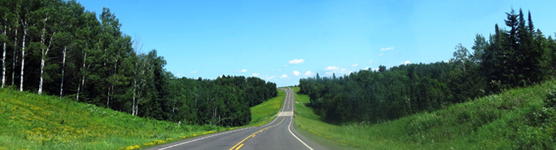 Lake Superior Circle Tour along WIS-13 eastbound in Douglas County, Wisconsin